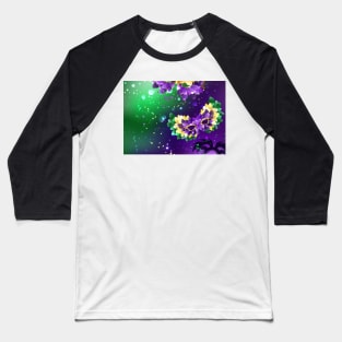 Background with Fluffy Masks ( Mardi Gras ) Baseball T-Shirt